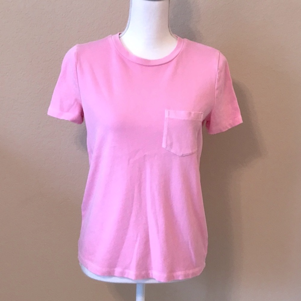 Gap Pink Cotton Crop Tee - Picture 1 of 12
